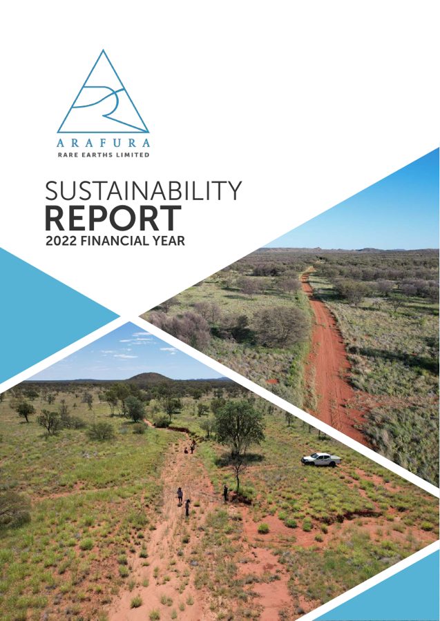 Cover of Arafura Sustainability Report FY22