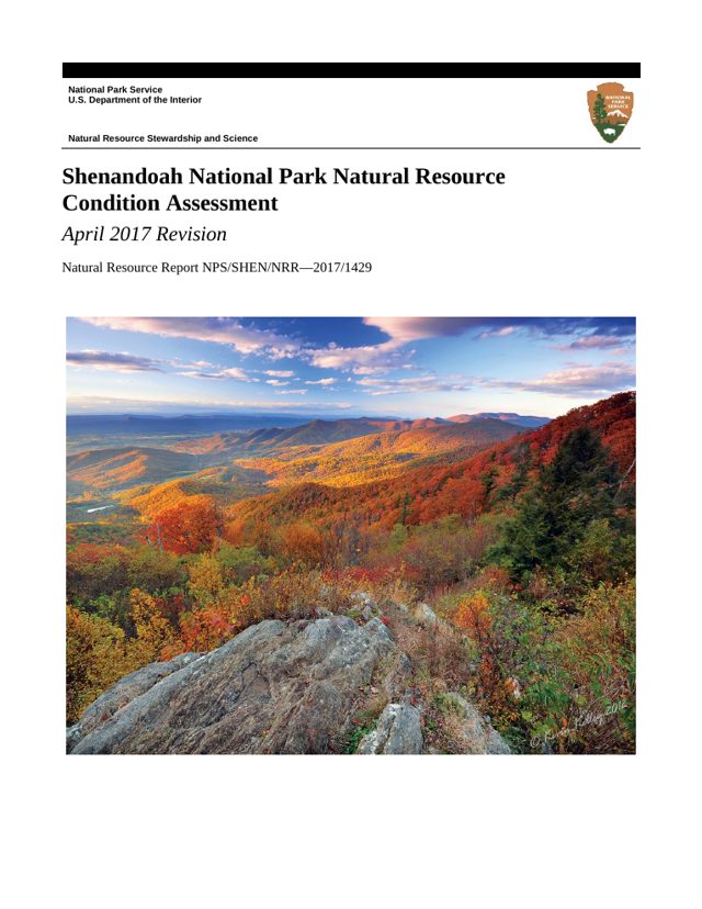 Cover of Shenandoah National Park Natural Resource Condition Assessment